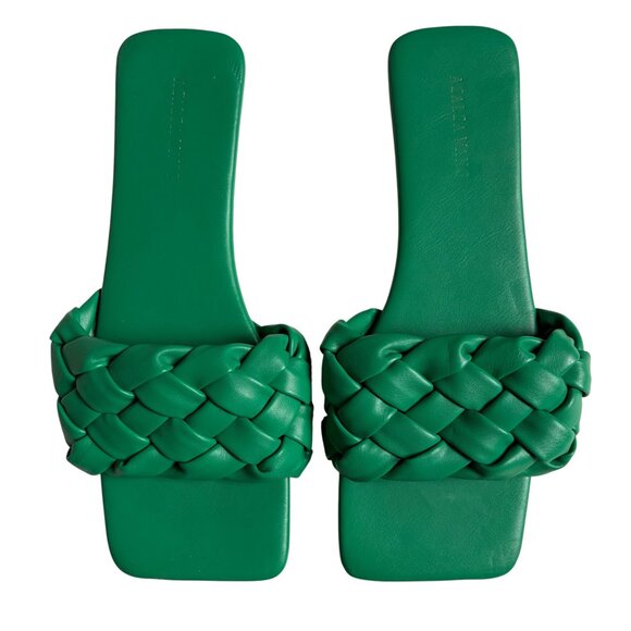 Azalea Wang Green Flat Mules / Sandals / Slides - Size 7 - Picture 2 of 8